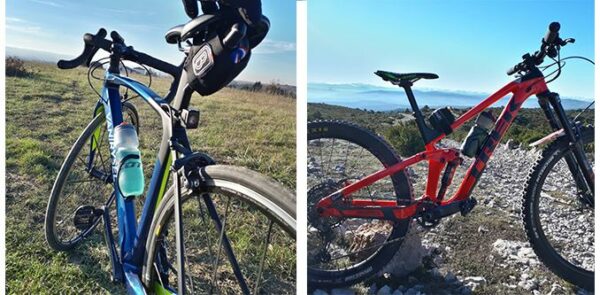 sacoche-de-velo-vtt photo du pack de produits besace classic pour vélo de route et vtt et de la sangle de transport minimaliste
